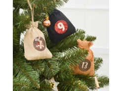 DuneDesign DIY Adventskalender Zum Selbst Befüllen 24 Geschenk-Säckchen Braun