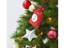 DuneDesign DIY Adventskalender Zum Selbst Befüllen 24 Geschenk-Säckchen Rot