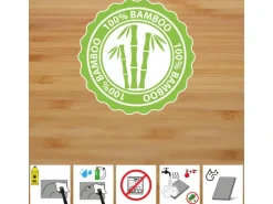 DuneDesign 4er Set Schneidebrett aus Bambus 30 x 25 cm mit Dipschale