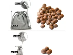 DuneDesign 2er Set Weihnachts Geschenkbeutel 32 x 32 cm mit 100 Aufklebern