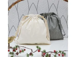 DuneDesign 6er Set Weihnachts Geschenkbeutel 32 x 32 cm mit 300 Aufklebern