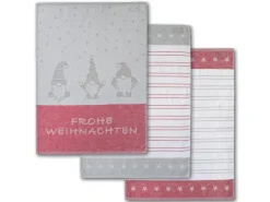 Dyckhoff Geschirrtuchset Wichtel Rot 50 x 70 cm