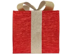 ECD Germany 3Er Set LED Geschenkboxen mit 90 Warmweißen LEDs Rot-Gold