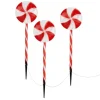 ECD Germany 3Er Set LED Lollipop-Weihnachtsweg Aussen 60 LED 3m 8 Modi