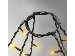 ECD Germany Fahnenmast Lichterkette 10 Stränge 8 Meter 360 LED Warmweiß IP44