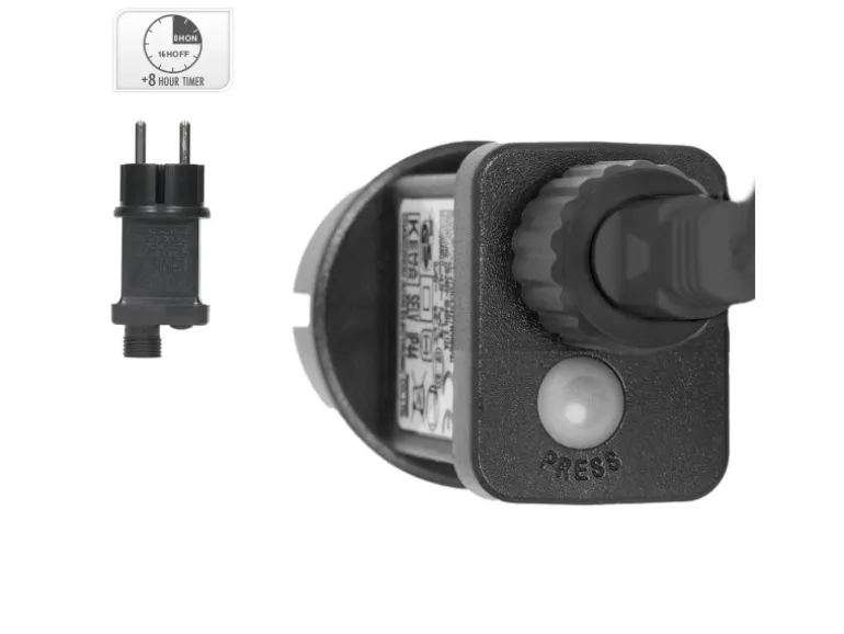 ECD Germany LED Cluster Lichterkette 36m 480LED Kaltweiß Timer 8 Modi