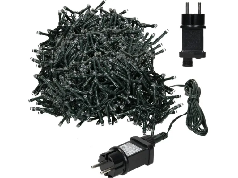 ECD Germany LED Cluster Lichterkette Extra Warmweiß 1500LED 30m 8 Programm IP44