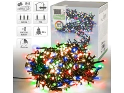 ECD Germany LED Cluster Lichterkette Bunt 36m 1800 LEDs Multifunktion
