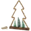 ECD Germany LED Jute Baum mit LED-Beleuchtung mit Timer 35x6,5x45 cm