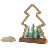 ECD Germany LED Jute Baum mit LED-Beleuchtung mit Timer 23x6,5x30 cm