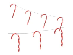 ECD Germany LED Lichterkette mit 7 Zuckerstangen 28 LEDs Warmweiß 330 cm