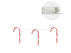 ECD Germany LED Lichterkette mit 7 Zuckerstangen 28 LEDs Warmweiß 330 cm