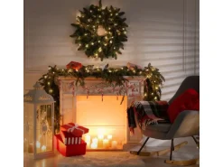 ECD Germany LED Lichterkette mit 7 Zuckerstangen 28 LEDs Warmweiß 330 cm