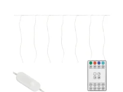 ECD Germany LED Lichterkette Lichtervorhang mit 240 LEDs Warmweiß