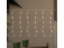 ECD Germany LED Lichterkette Lichtervorhang mit 240 LEDs Warmweiß