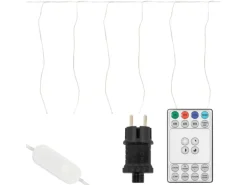 ECD Germany LED Lichterkette Lichtervorhang mit 240 LEDs Warmweiß
