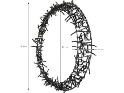 ECD Germany LED Lichterkranz Ø38cm 300 LEDs Warmweiß 8 Leuchtmodi