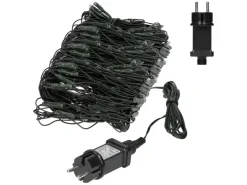 ECD Germany LED Lichternetz mit 320 Warmweiße LEDs 3x1,5 m IP44 Wasserdicht