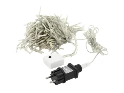 ECD Germany LED Lichtervorhang 2x1,5m 240 Kaltweiße LEDs 12 Funktionen IP44