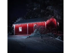 ECD Germany LED Lichtervorhang 6m 180 Kaltweiße LEDs Eiszapfen Lichterkette IP44