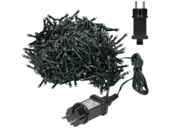 ECD Germany LED Lichtervorhang 12m 360 Kaltweiße LED Eiszapfen Lichterkette IP44