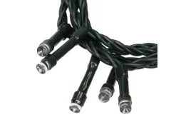 ECD Germany LED Lichtervorhang 12m 360 Kaltweiße LED Eiszapfen Lichterkette IP44