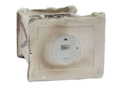 ECD Germany LED Weihnachtslaterne mit Warmweißes Licht 60cm Weiß Beige Grünes