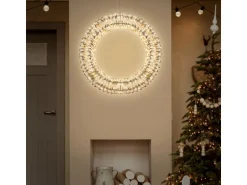 ECD Germany LED Weihnachtskranz 50cm mit 720 Warmweißen Micro LEDs