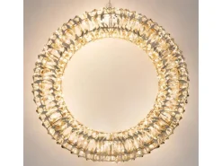 ECD Germany LED Weihnachtskranz 38cm mit 480 Warmweiß Micro LEDs Timer