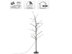 ECD Germany LED-Baum 120 cm 240 Warmweißen LEDs Lichterbaum mit Timer