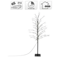 ECD Germany LED-Baum 150 cm mit 360 Warmweißen LEDs Lichterbaum mit Timer