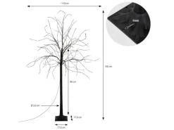 ECD Germany LED-Baum 150cm 600 Warmweiß LED Künstlicher Weihnachtsbaum