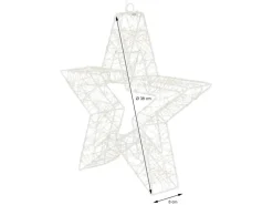 ECD Germany LED-Weihnachtsstern 38 cm mit 960 Warmweiß LEDs und Timer