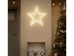 ECD Germany LED-Weihnachtsstern 38 cm mit 960 Warmweiß LEDs und Timer