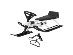 ECD Germany Lenkschlitten in Weiß für Kinder ab 5 Jahre bis 90 kg 119x38x50 cm