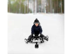 ECD Germany Lenkschlitten in Weiß für Kinder ab 5 Jahre bis 90 kg 119x38x50 cm