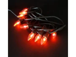 ECD Germany Lichterkette mit Flammeneffekt 360 cm 10 Glühbirnen Warmweiß IP44