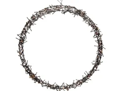 ECD Germany Lichterkranz 500 LEDs 58cm Warmweiß IP44 Türkranz Fensterkranz Ring