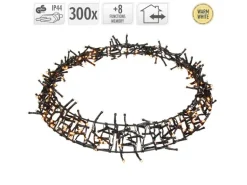 ECD Germany Lichterkranz 300 LEDs 38cm Warmweiß IP44 Türkranz Fensterkranz Ring