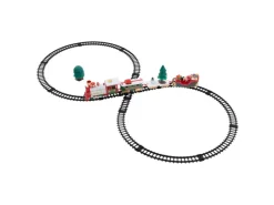 ECD Germany Weihnachtszug Set 22 Teile Batteriebetrieben Licht & Sound