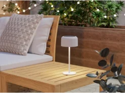 EGLO Solar LED Akku Tischleuchte ROCCANOVA Weiß Touchdimmer IP44