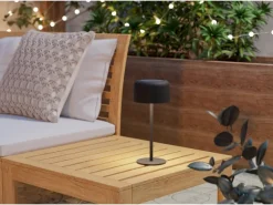 EGLO Solar LED Tischleuchte ROCCANOVA Akku Schwarz Touchdimmer IP44