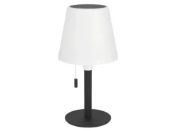 EGLO Solar-LED-RGBW-Tischleuchte MONTAPALMA Weiß-Schwarz m. Zugschalter IP54