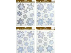 Eiskristalle Fensterbild 4 Arten Selbsthaftend Set 20 Stück