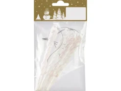Eiszapfen zum Hängen 4er-Pack aus Kuntstoff 13 cm Weiß