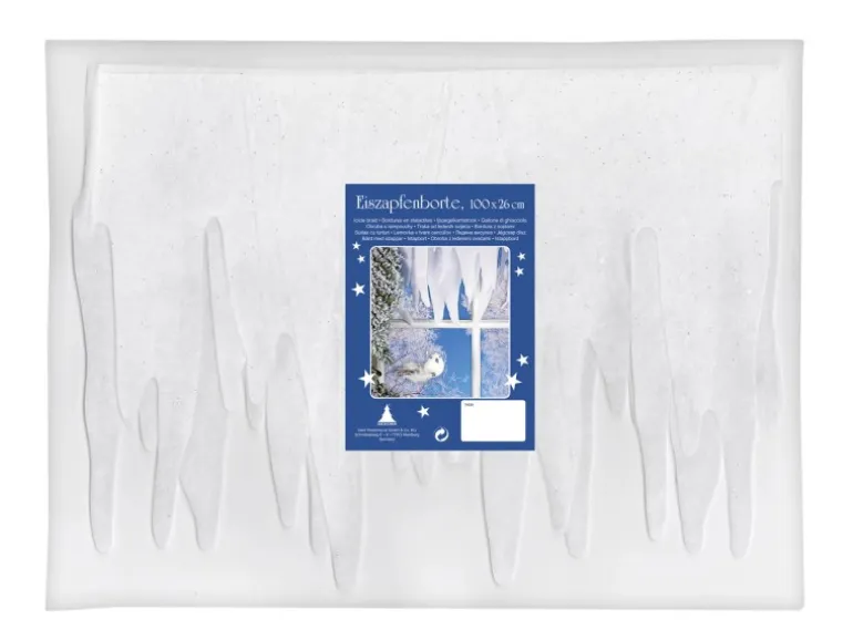 Eiszapfen-Girlande Vlies 26 cm x 100 cm