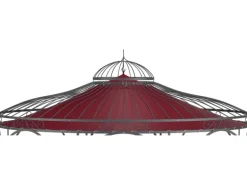 Eleo Sonnensegel Florenz Ø 370 cm für Pavillon Florenz Weinrot