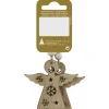 Engel zum Hängen 2er-Pack aus Holz 6,5 cm