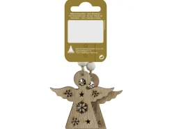 Engel zum Hängen 2er-Pack aus Holz 6,5 cm