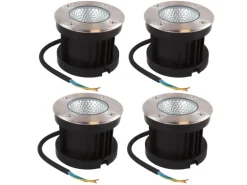 ENOVALITE LED Bodenleuchte Gartenstrahler 4er Set 4x7W 4x490lm IP67 Warmweiß Bodeneinbauleuchte